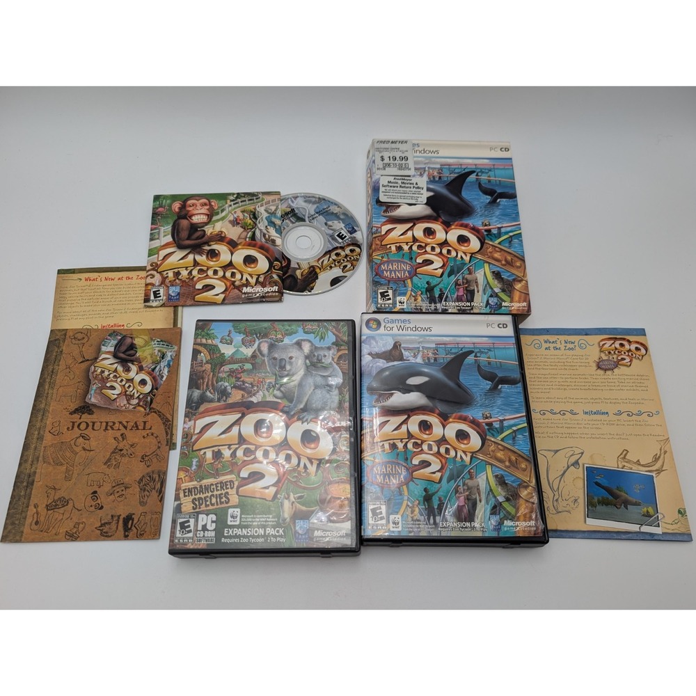 Zoo Tycoon 2: With Expansions Clean Excellent Conditionfor PC (2006, Microsoft)